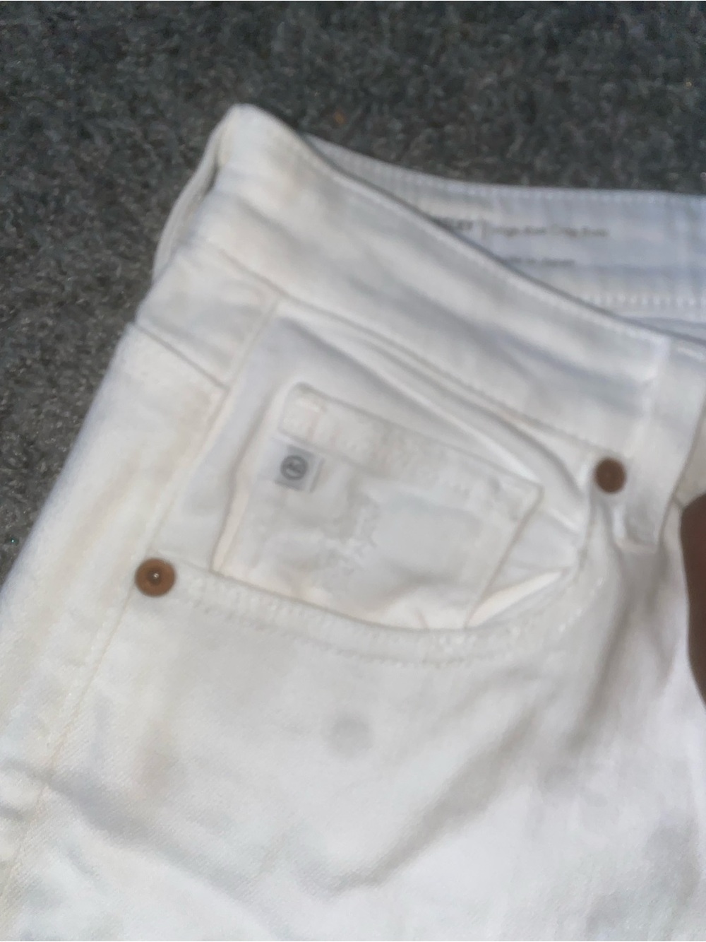 AG Adriano Goldschmied White Cropped Boot Cut Jeans - Picture 5 of 9